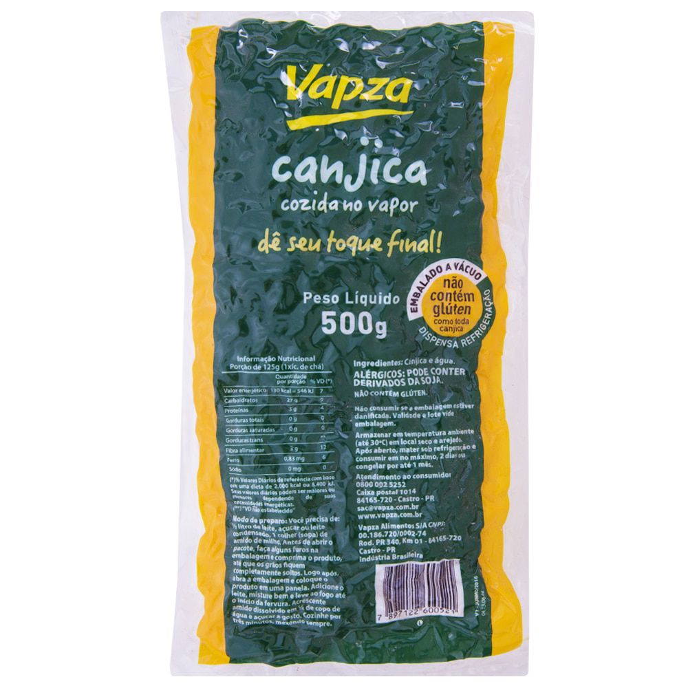 Canjica Cozida Vapza 500g