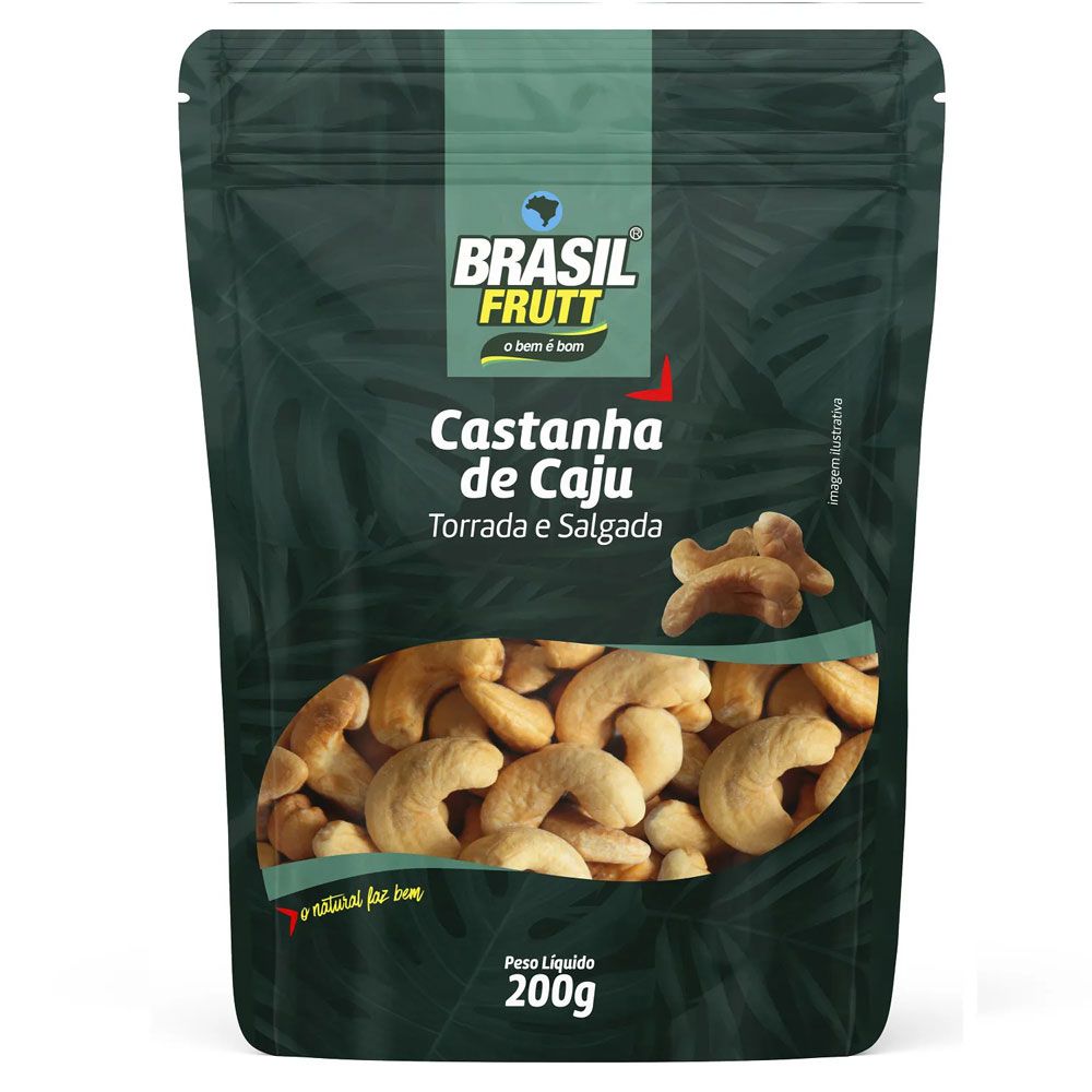 Castanha de Caju Torrada Salgada Brasil Frutt 200g