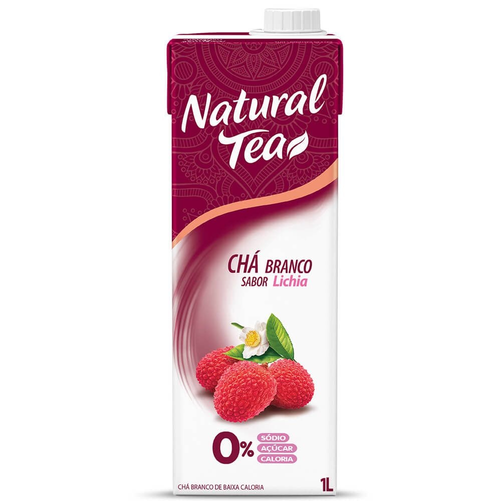 Chá Branco com Lichia Natural Tea 1 Litro