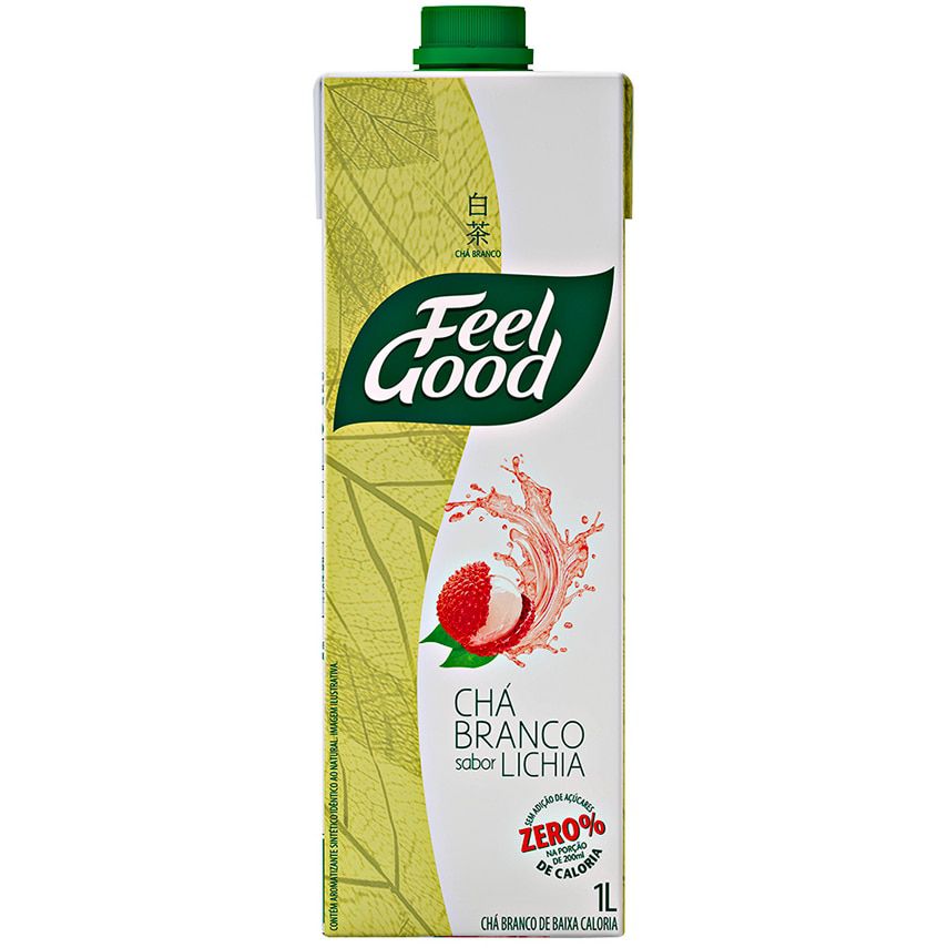 Chá Branco de Lichia Sem Adição de Açúcar Feel Good 1 Litro