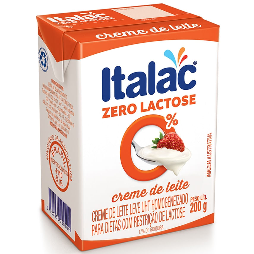 Creme de Leite Sem Lactose Italac 200g