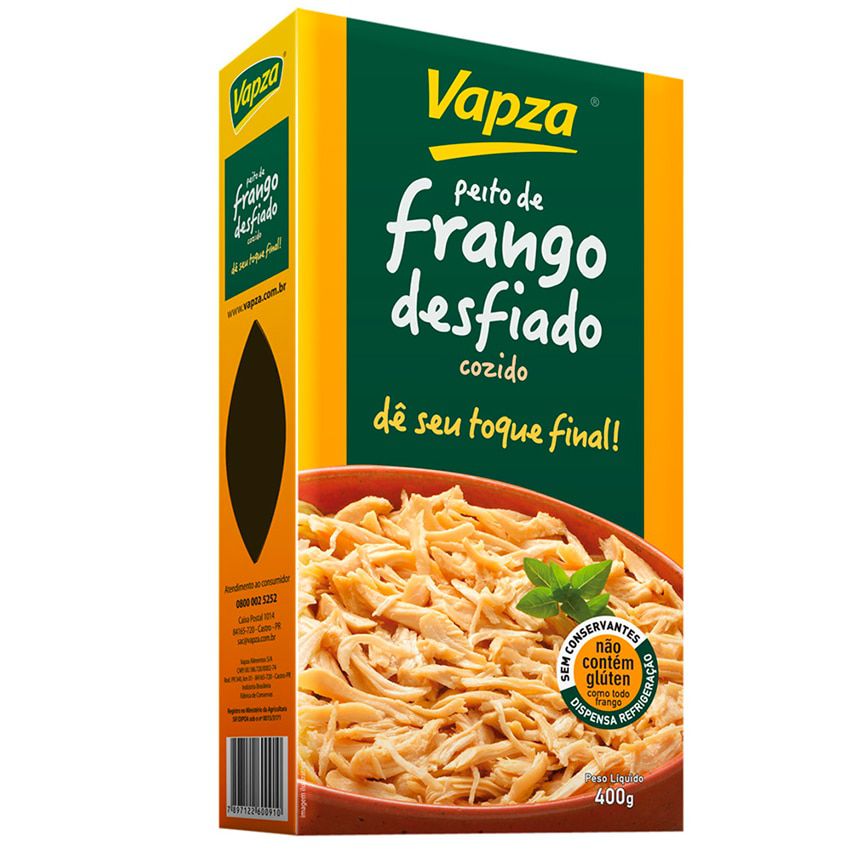 Frango Desfiado Cozido Vapza 400g