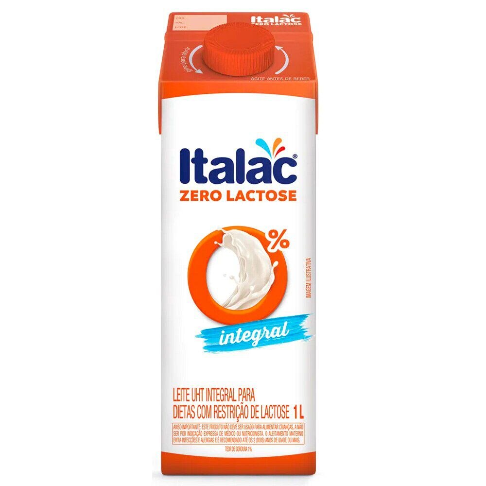 Leite Integral Sem Lactose Italac 1L