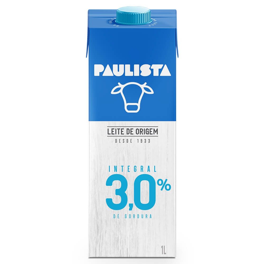 Leite Integral Longa Vida Paulista 1 Litro