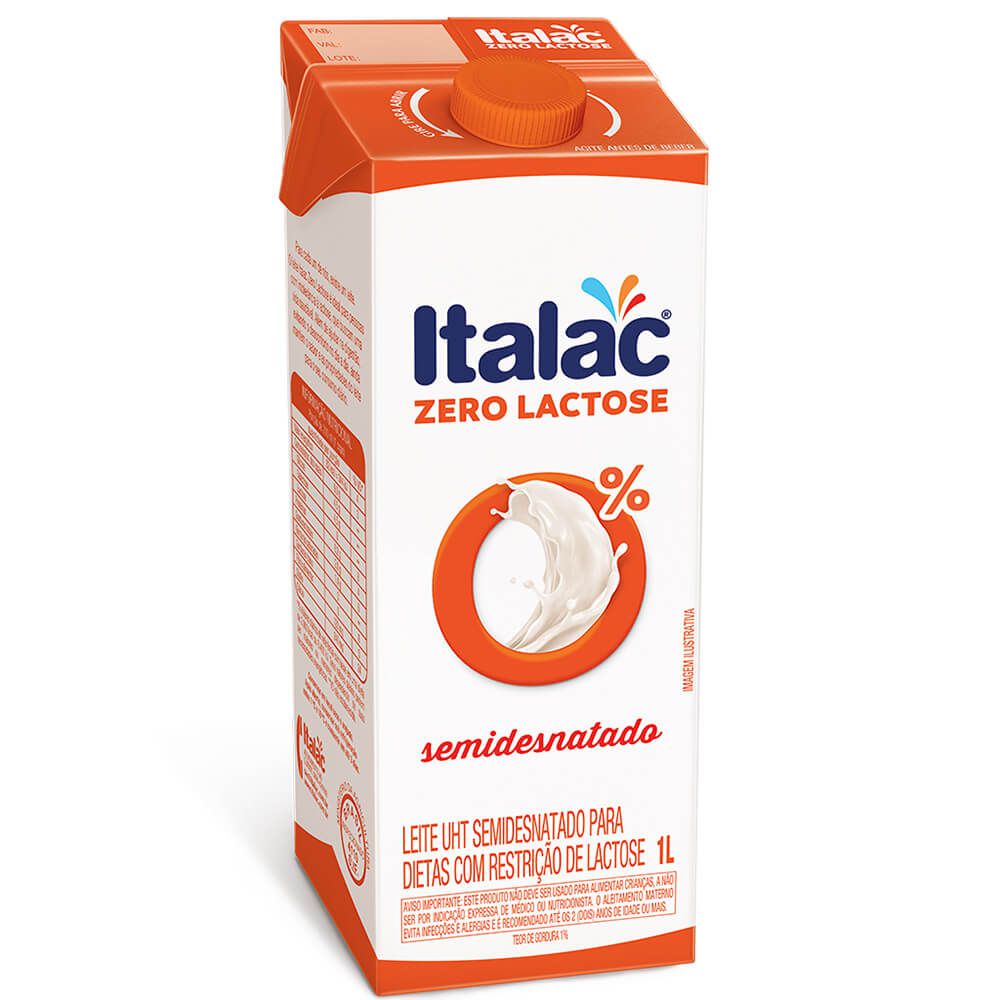 Leite Longa Vida Sem Lactose Italac 1 Litro