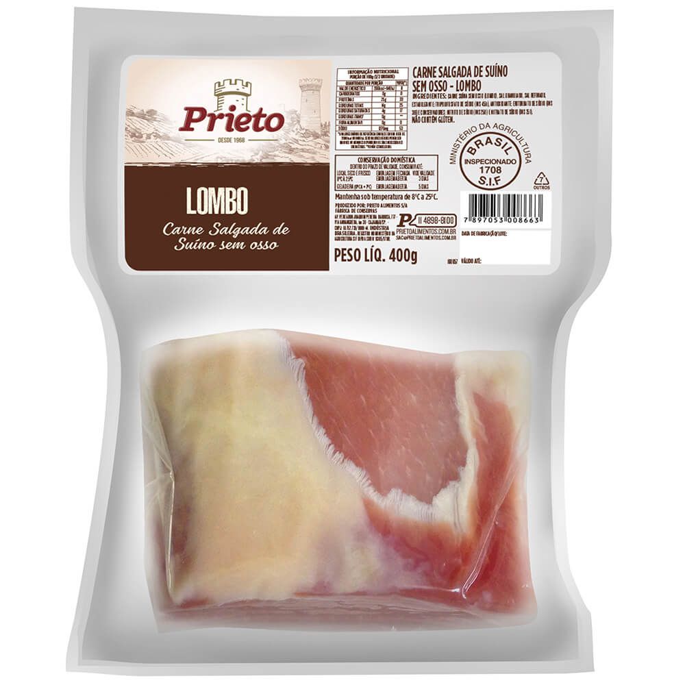 Lombo Suíno Salgado Prieto 400g