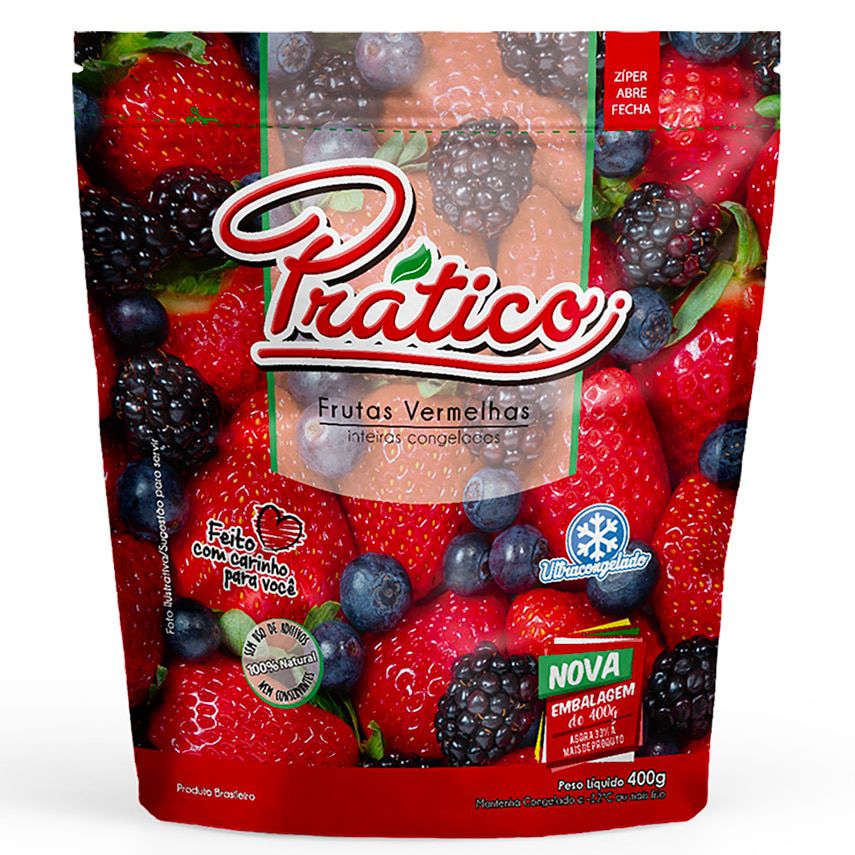 Mix de Frutas Vermelhas Congeladas Prático 400g