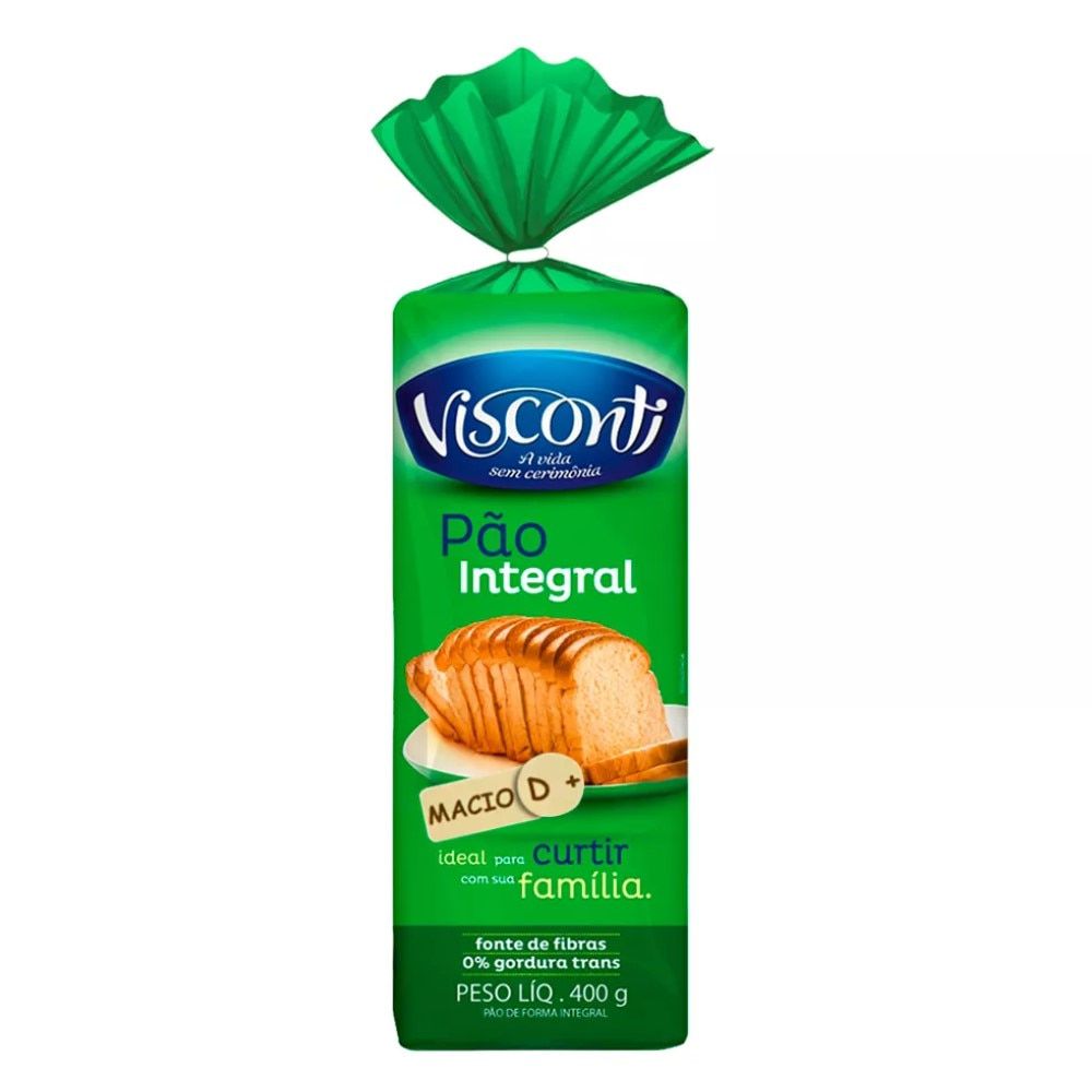 Pão de Forma Integral Visconti 400g