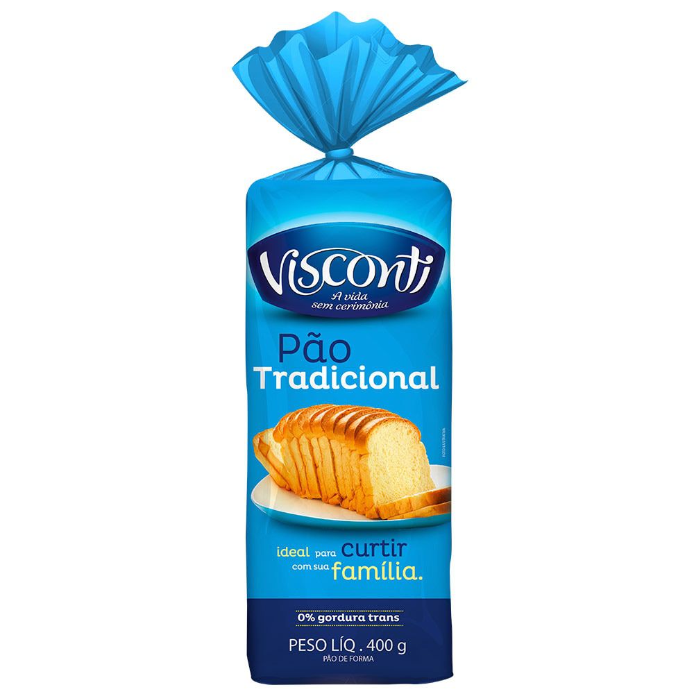 Pão de Forma Tradicional Visconti 400g