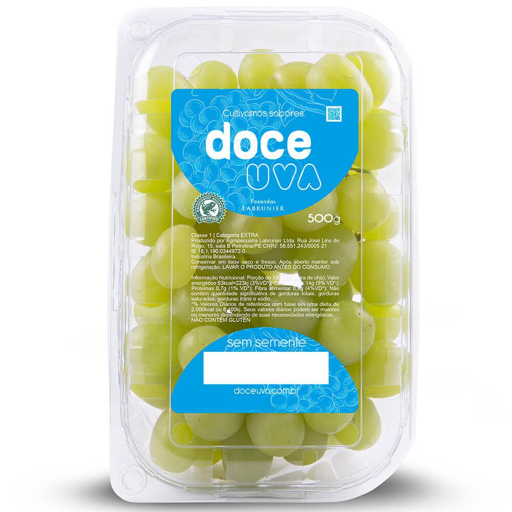 Uva Sugar Crisp Doce Uva Bandeja 500g
