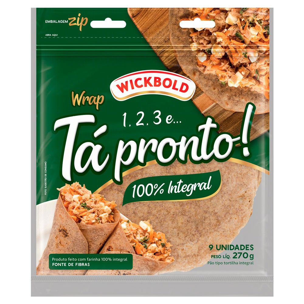 Wrap Tá Pronto Integral Wickbold 270g
