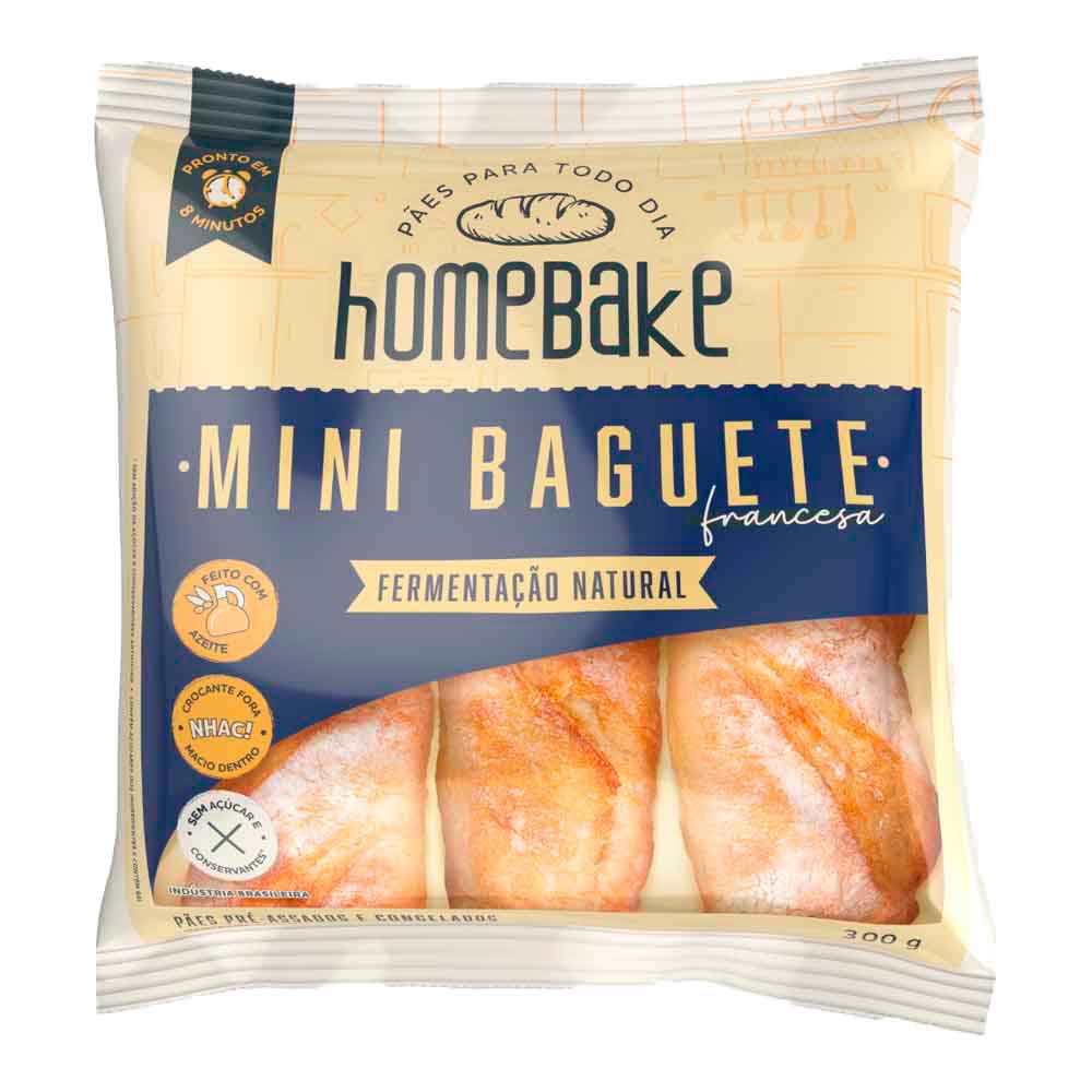 Mini Baguete Congelada Homebake 300g
