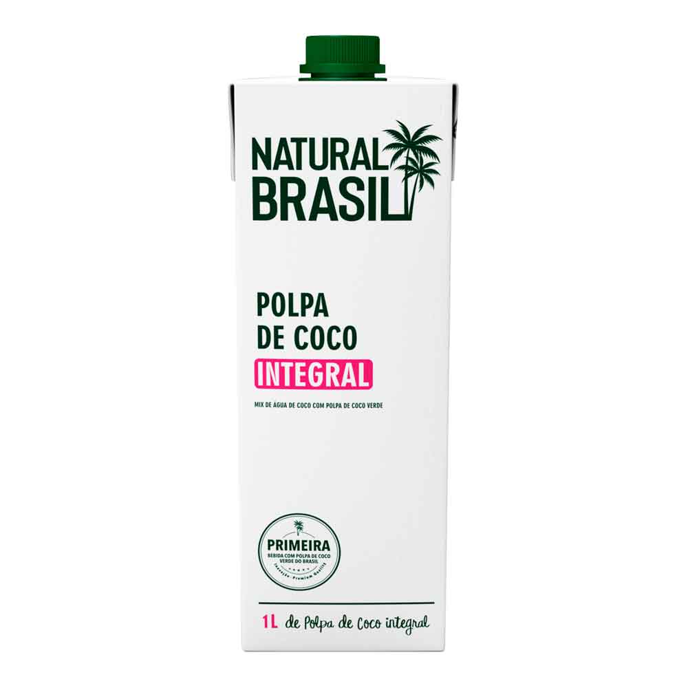 Água de Coco Integral com Polpa Natural Brasil 1L