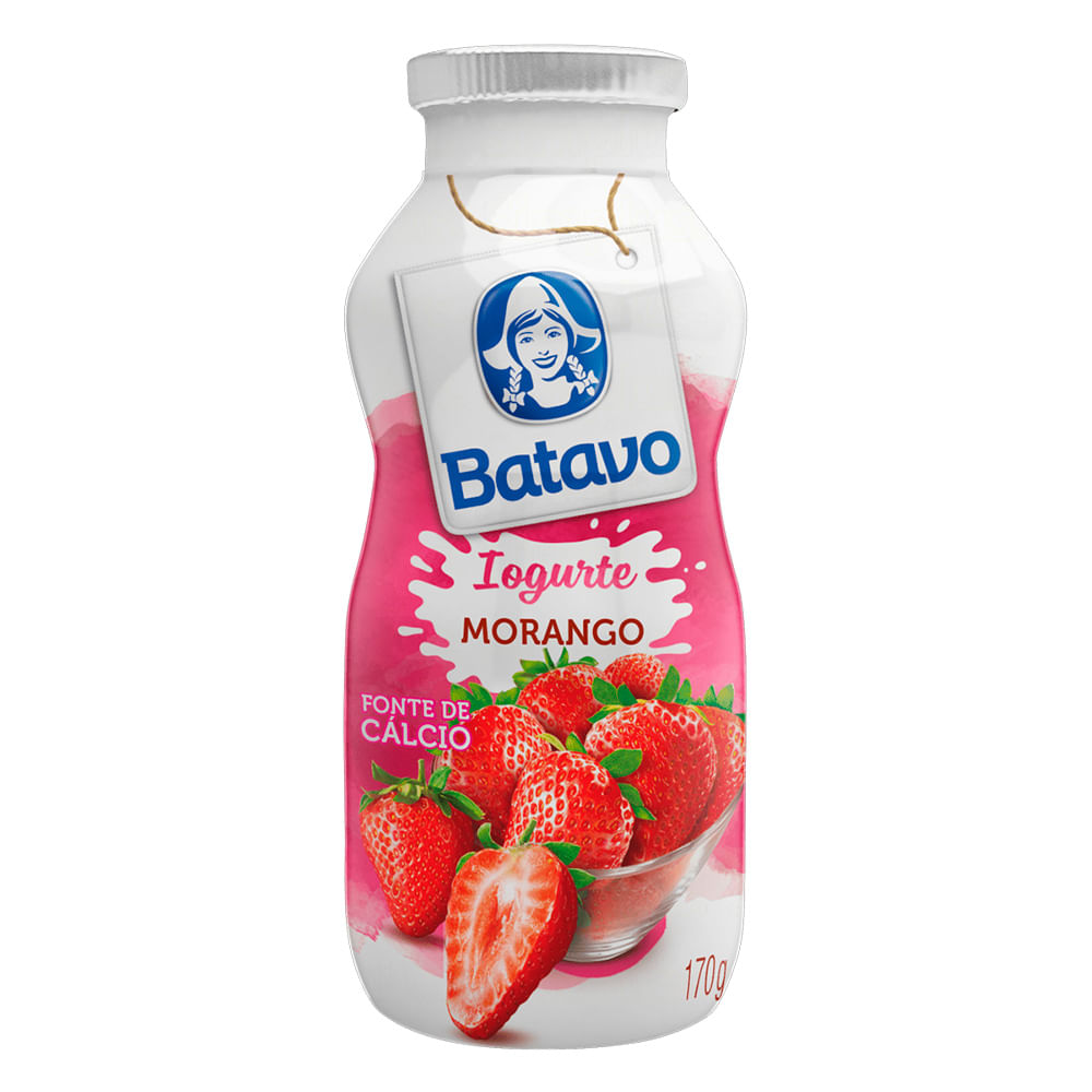 Iogurte Líquido Morango Batavo Frasco 170g