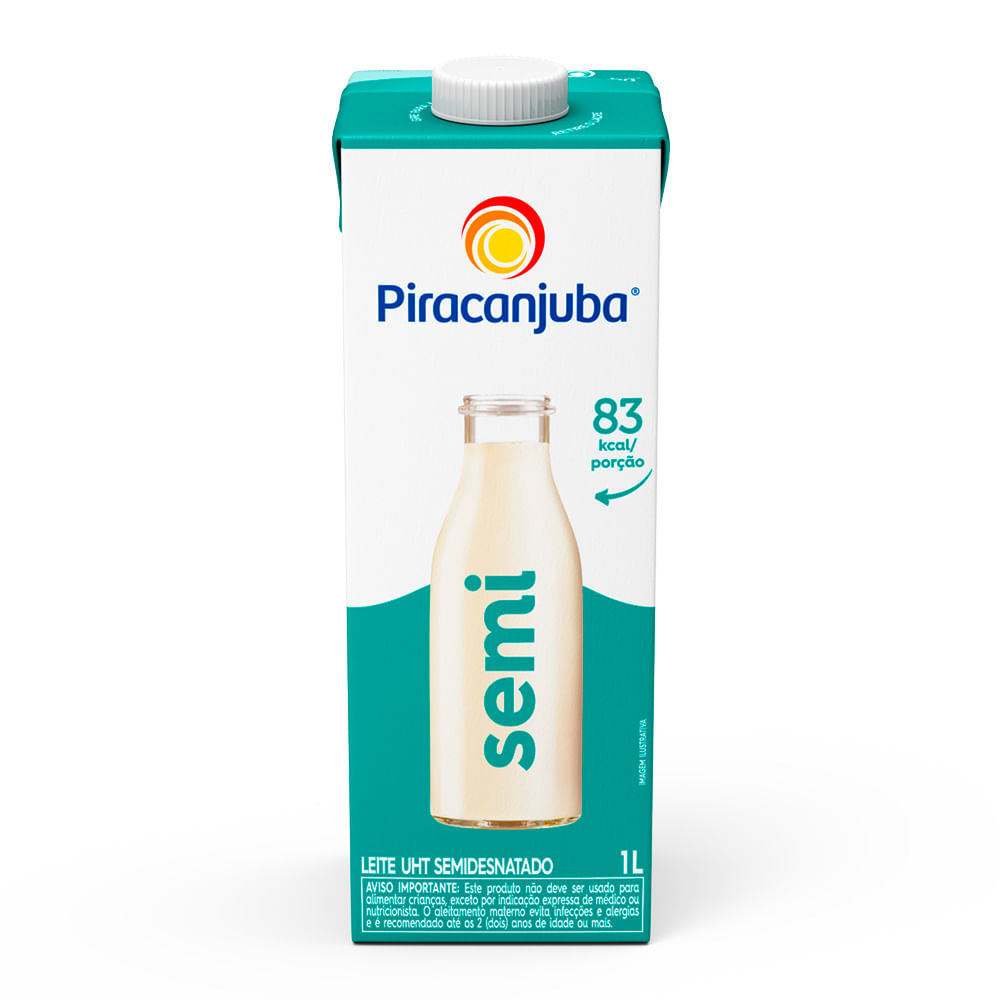 Leite Semidesnatado Longa Vida Piracanjuba 1 Litro