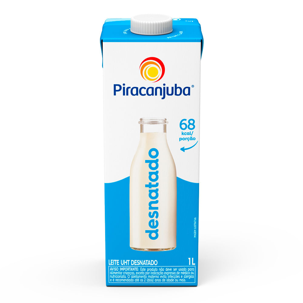Leite Longa Vida Desnatado Piracanjuba 1 Litro