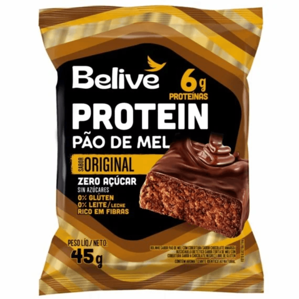 Pão de Mel Protein Sem Açúcar Belive 45g