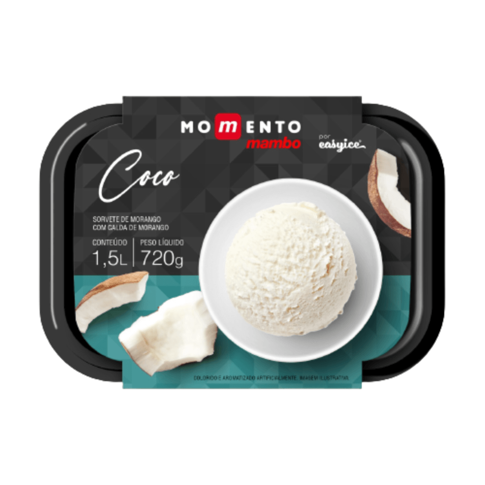 Sorvete Coco Momento Mambo 1,5L