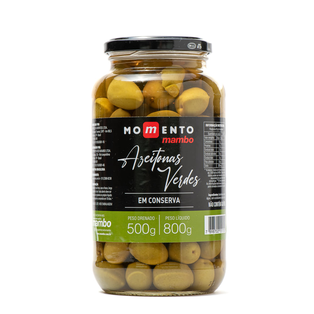 Azeitona Verde Momento Mambo 500g