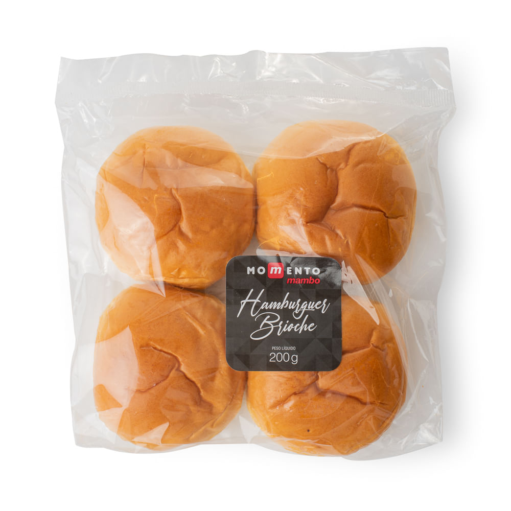 Pão de Hambúrguer Brioche Momento Mambo 200g