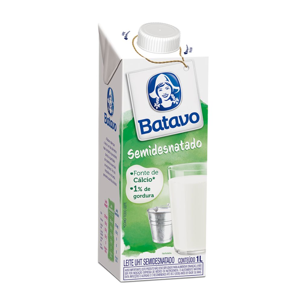 Leite Semidesnatado Longa Vida Batavo 1 Litro