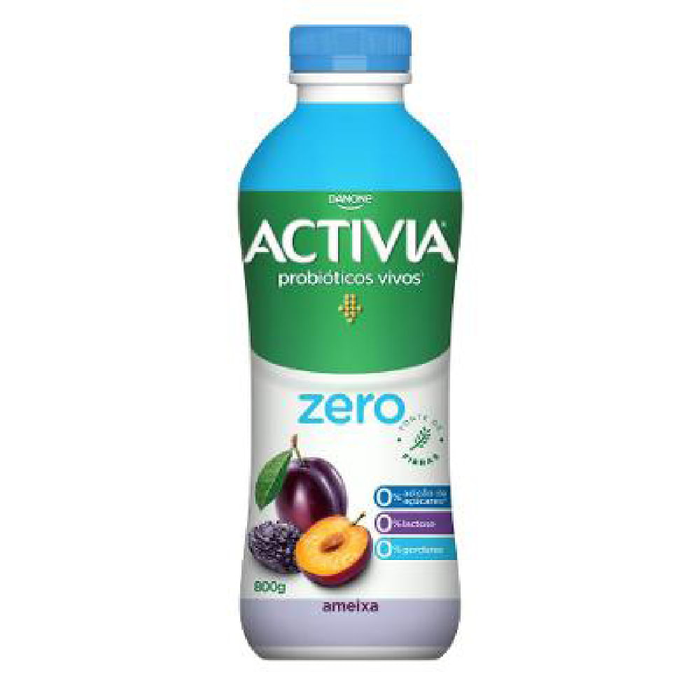 Leite Fermentado Zero Ameixa Activia 800g