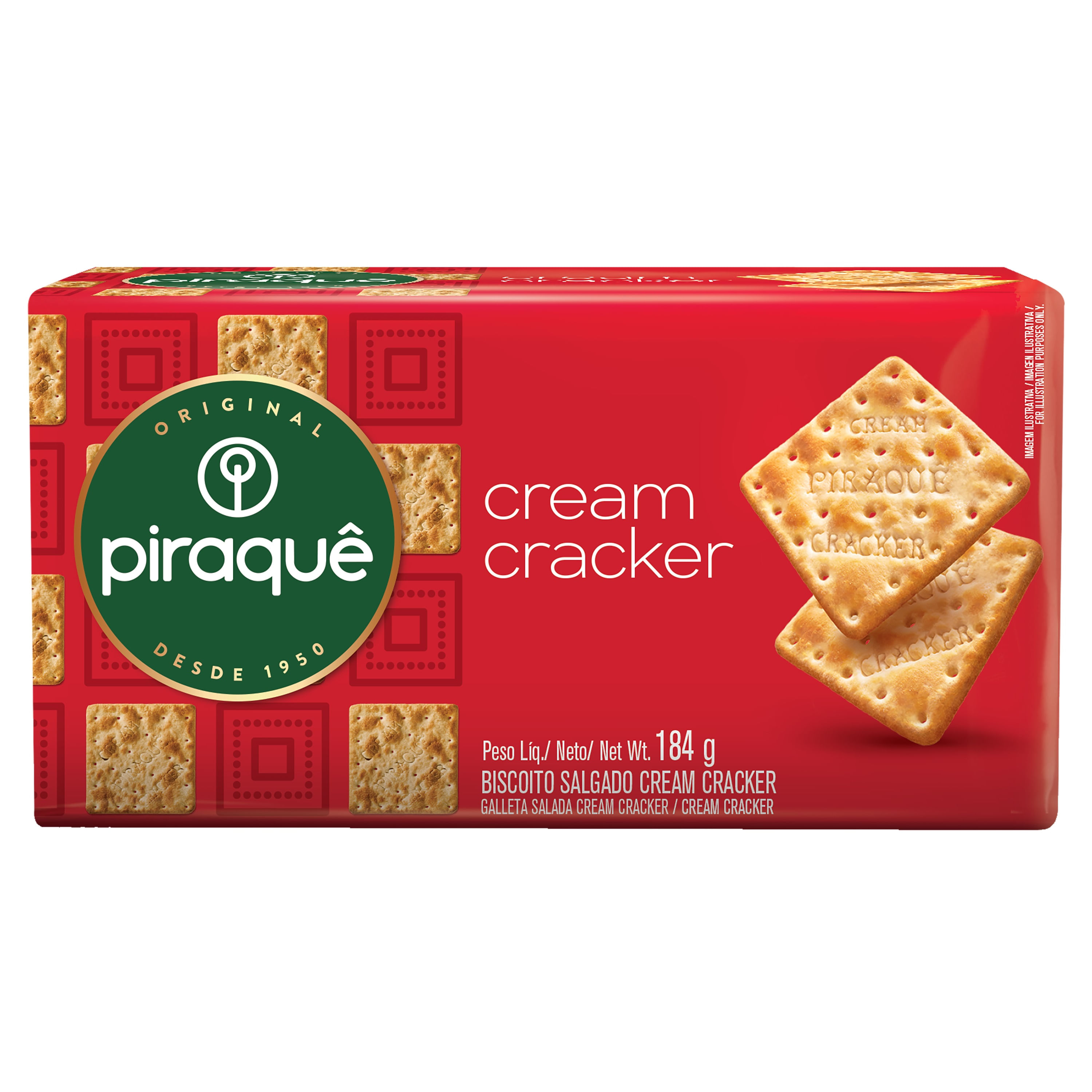 Biscoito Cream Cracker Piraque 184g