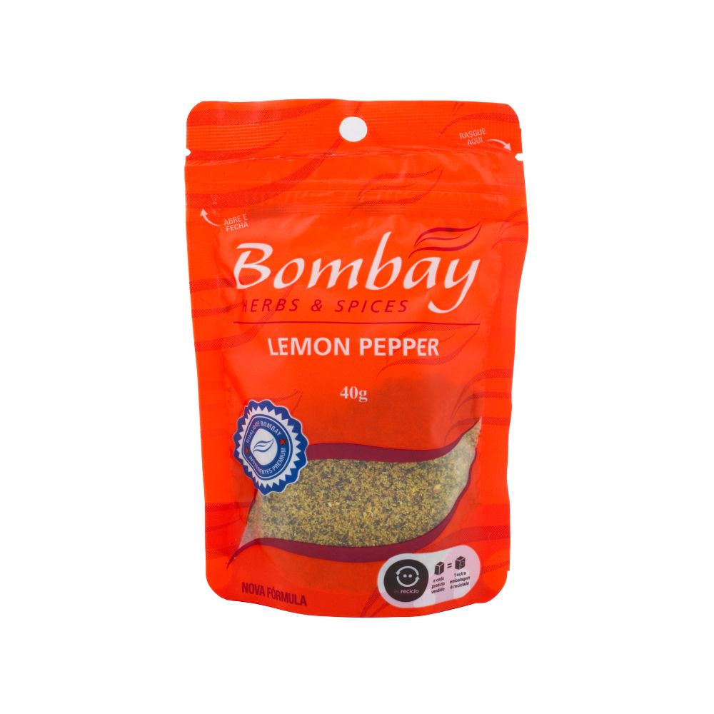 Tempero Lemon Pepper 40g Pouch Bombay