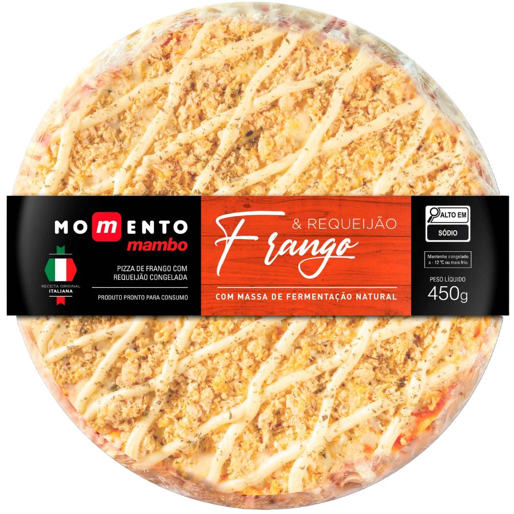 Pizza Frango com Requeijão Congelada Momento Mambo 450g
