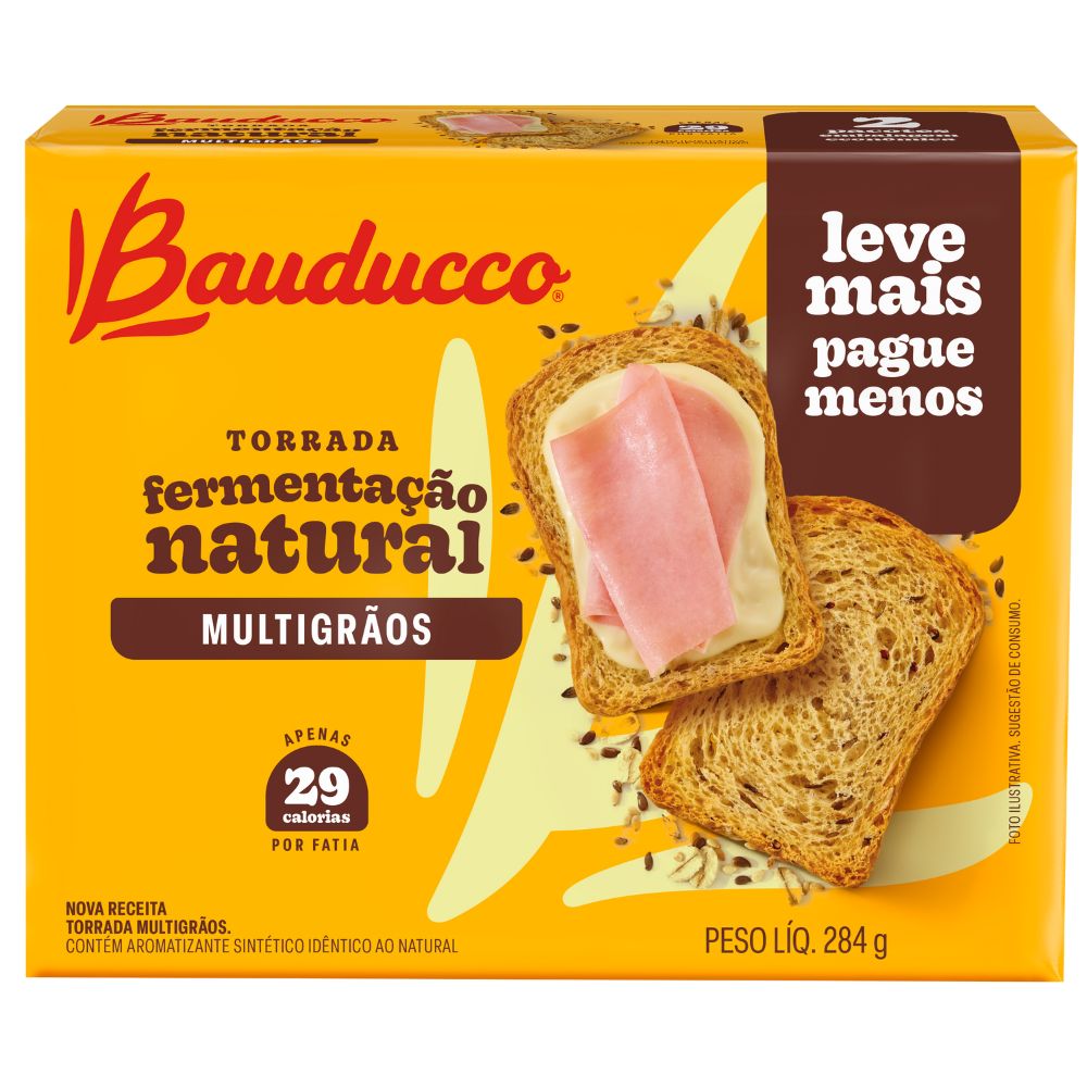 Torrada Multigrãos Bauducco 284g