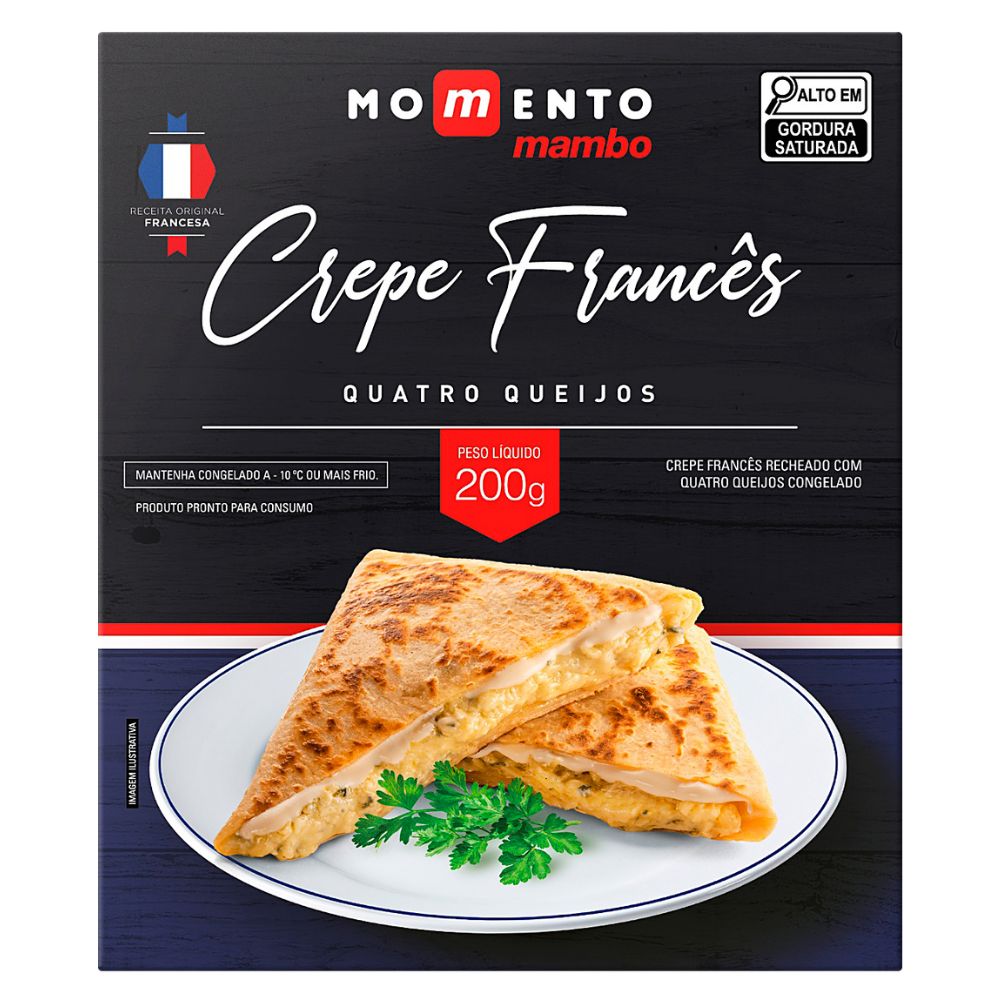 Crepe Francês Quatro Queijos Momento Mambo 200g