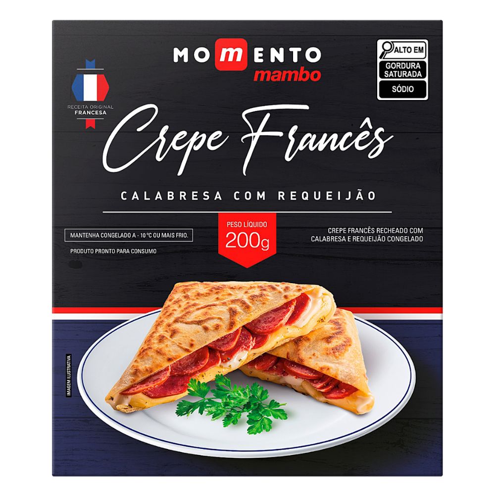 Crepe Francês Calabresa com Catupiry Momento Mambo 200g
