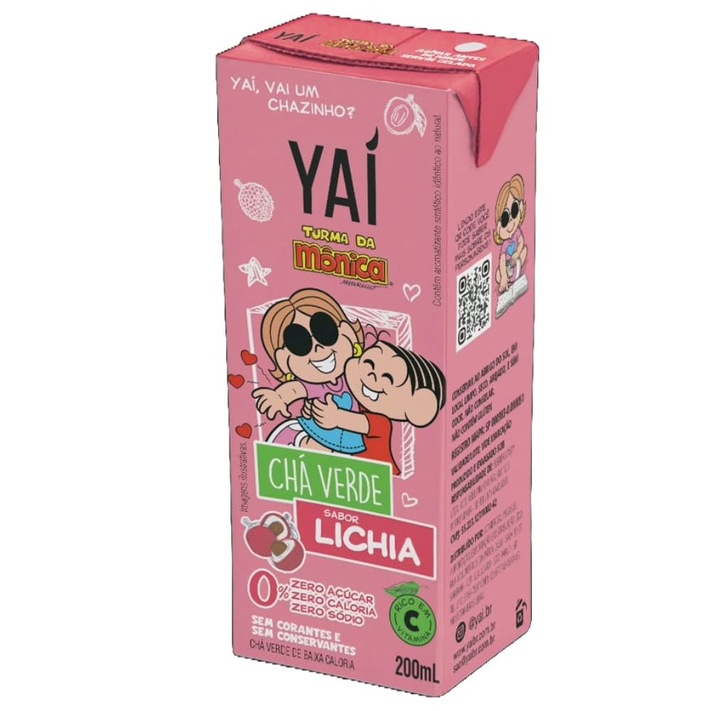 Cha Verde Lichia Turma da mônica Sem Açúcar Yai 200ml