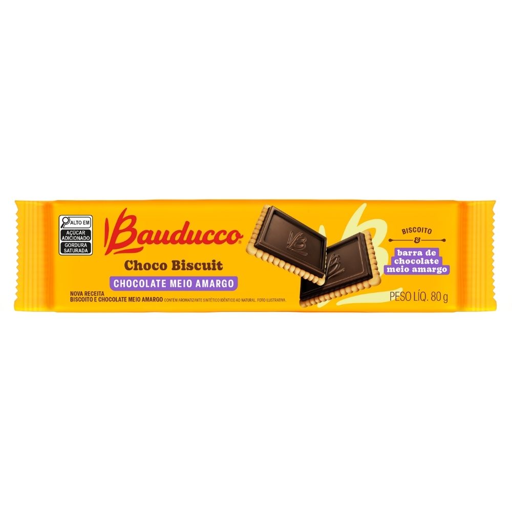 Choco Biscuit Meio Amargo Bauducco 80g