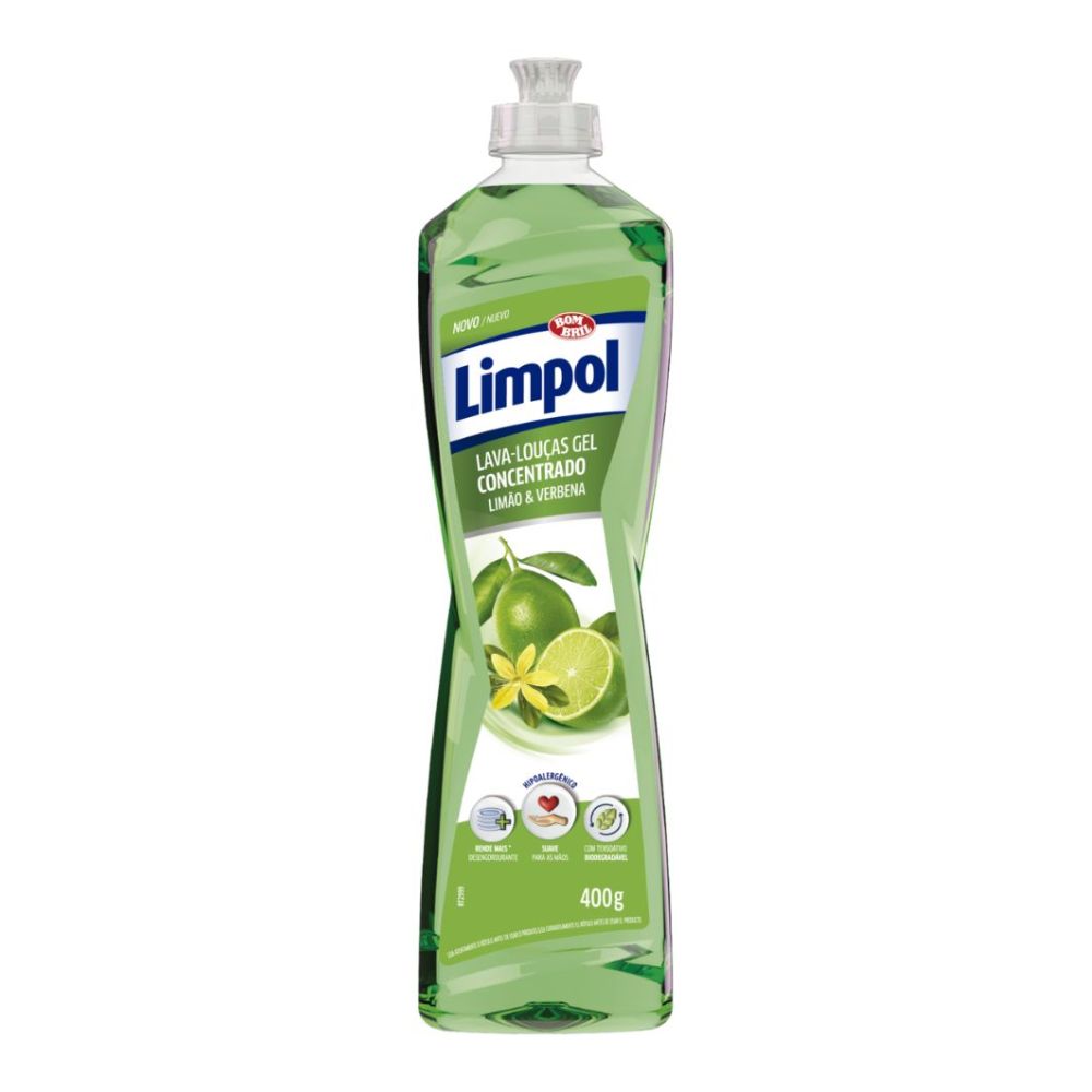 Detergente Gel Limão E Verbena Limpol 400g