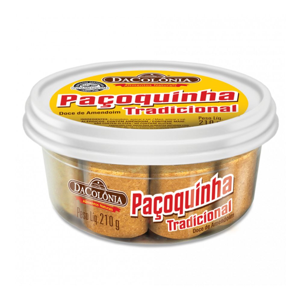 Paçoca Rolha DaColônia Pote 210g
