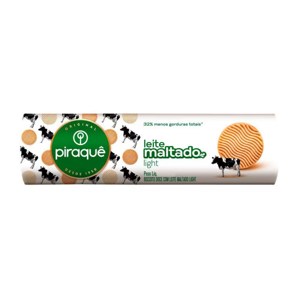 Biscoito Leite Maltado Light Piraquê 132g