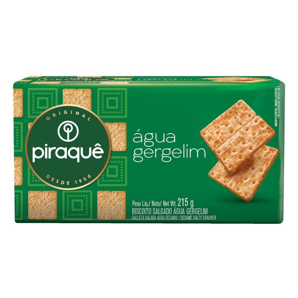 Biscoito Água com Gergelim Piraquê 215g