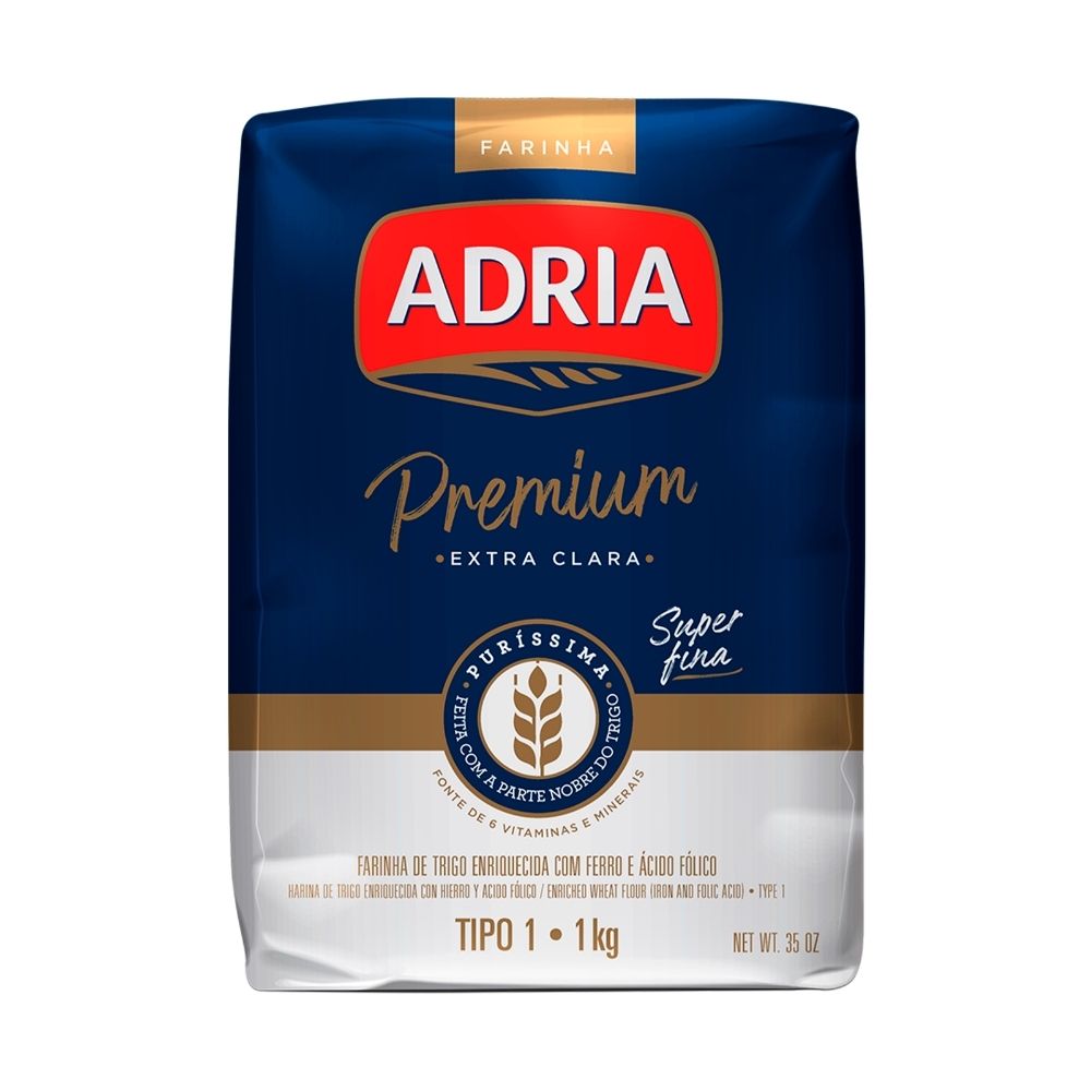 Farinha de Trigo Tipo 1 Extra Clara Adria Premium 1kg