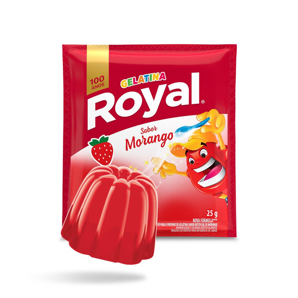 Gelatina em Pó Morango Royal 25g