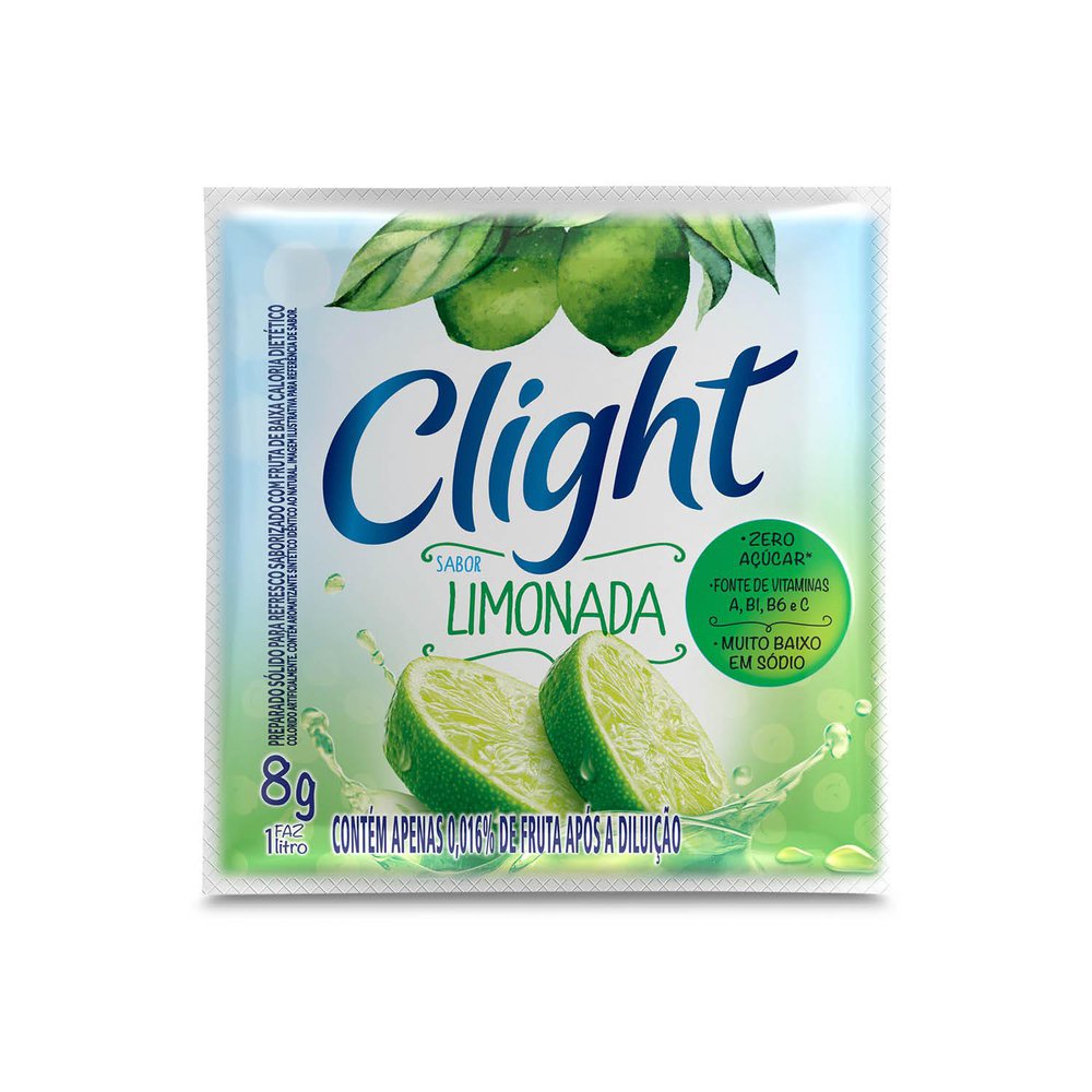 Refresco em Pó Limonada Sem Açúcar Clight 8g