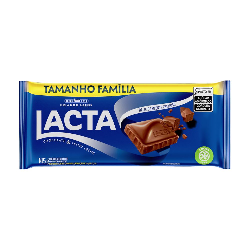 Chocolate ao Leite Lacta 145g