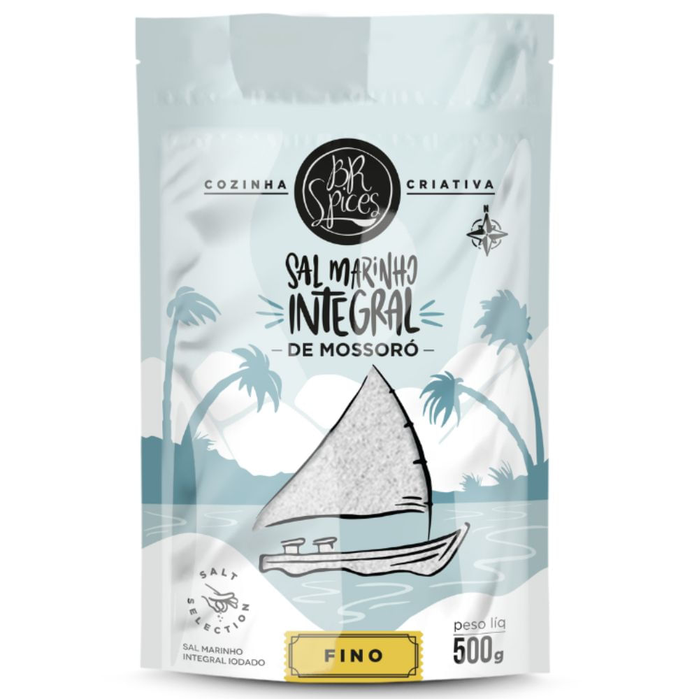 Sal Marinho Integral Fino BR Spices 500g