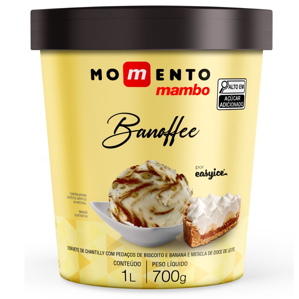 Sorvete Premium Banoffee Momento Mambo 1L