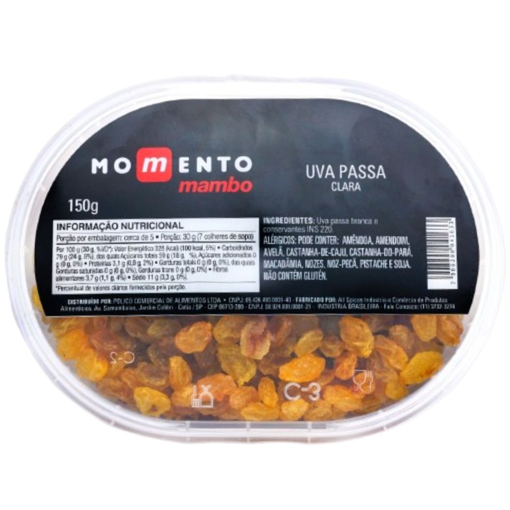 Uva Passa Clara Momento Mambo 150g