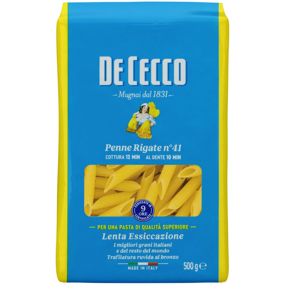 Macarrão Italiano Penne Rigate De Cecco 500g