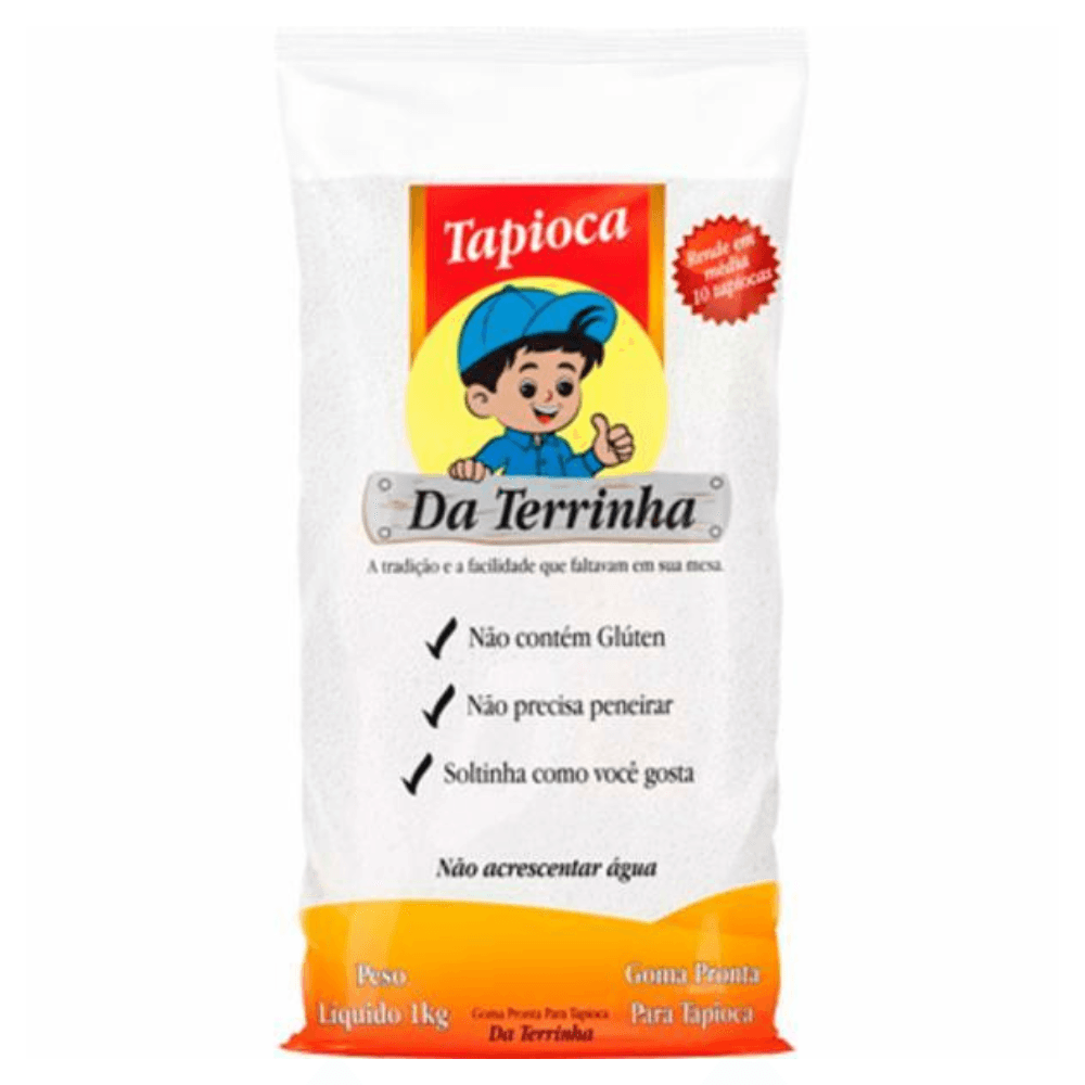 Goma Pronta para Tapioca Sem Glúten Terrinha 1kg