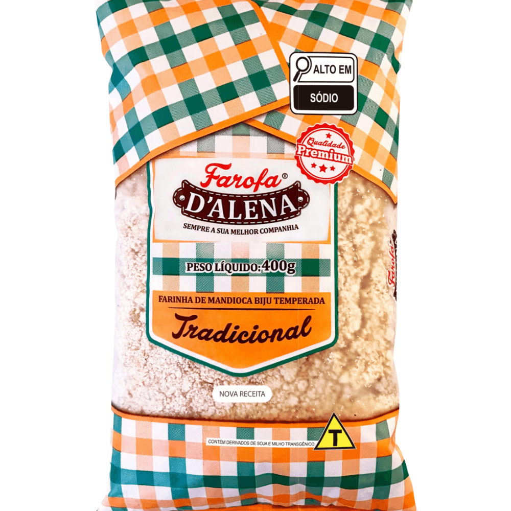 Farofa Temperada Tradicional D'alena 400g