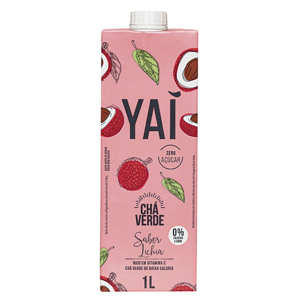 Chá Verde de Lichia Sem Açúcar Yaí 1L