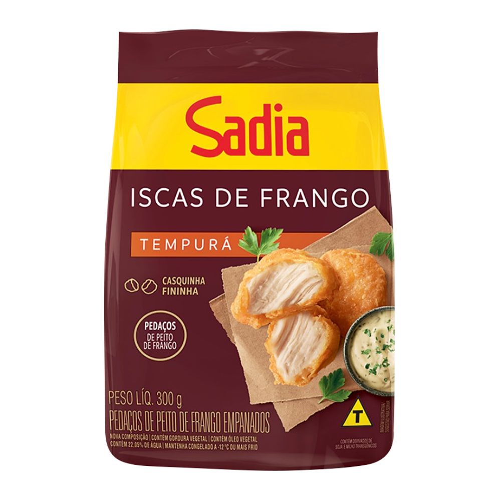 Iscas de Frango Empanado Tradicional Sadia Tempurá 300g